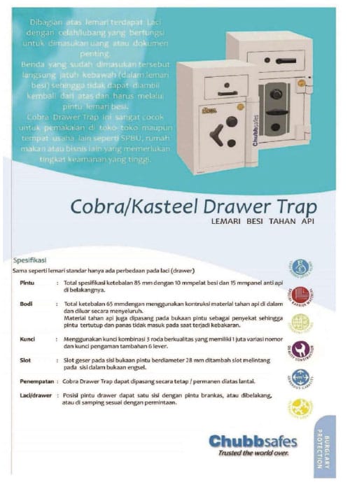 Type Cobra Exekutive MK II Drawer Trap - Gambar 4